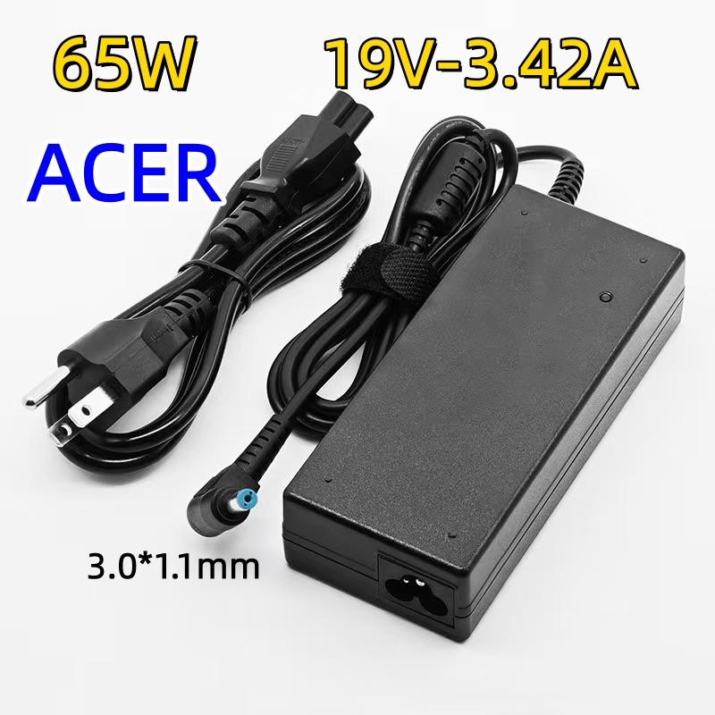อะแดปเตอร์ชาร์จแล็ปท็อป 19V 3.42A 65W 3.0*1.1 มม. สำหรับ Acer Aspire S7 391 V3-371 Switch12 PA-1450-