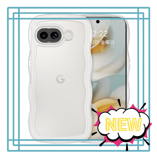 GUAGUA Google Pixel 10 Case, Clear Wave, Pixel 10 Soft TPU, Wavy, Purely Transparent Case, Matsutoka