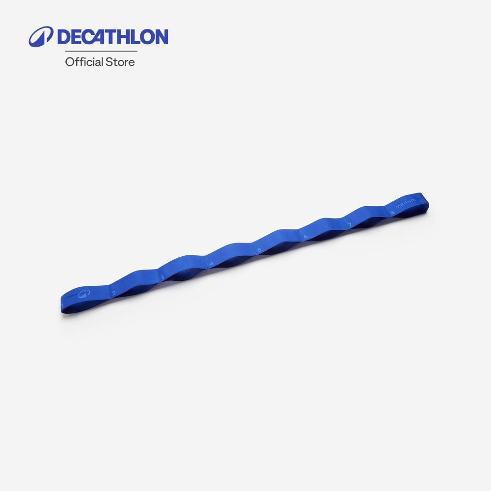 Decathlon Fitness Medium-Resistance Fabric Band 10 Kg ยางยืดแรงต้านแบบผ้ารุ่นแรงต้านปานกลาง - Blue