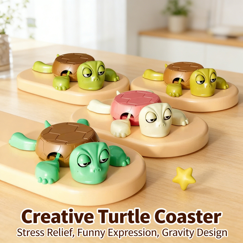 Creative Turtle Gravity Water Cup Coaster ครัวเรือนตลกกดเริ่มต้น Expression Coasters