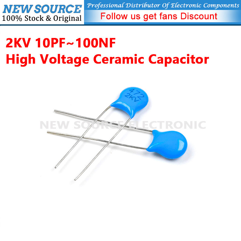 [10 ชิ้น] 2KV Capacitor 10PF 100PF 1NF 10NF 100NF 33pF 47pF 1.5NF 2.2NF 22NF 330PF 4.7NF 47NF 560PF 