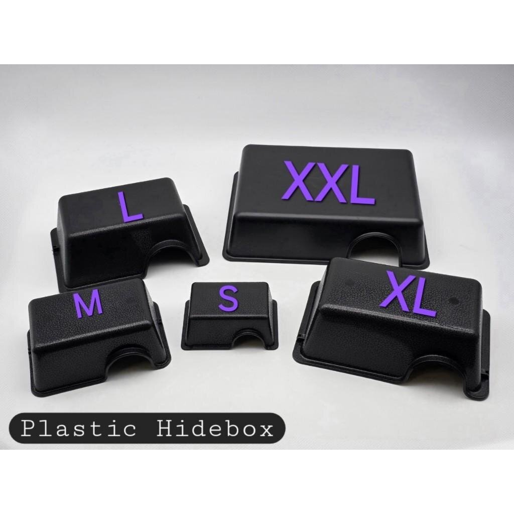 ถ้ำพลาสติกสีดำ Plastic Hide Box (S , M , L , XL , XXL) ที่ซ่อนสัตว์เลื้อยคลาน งู ตุ๊กแก กิ้งก่า กบ