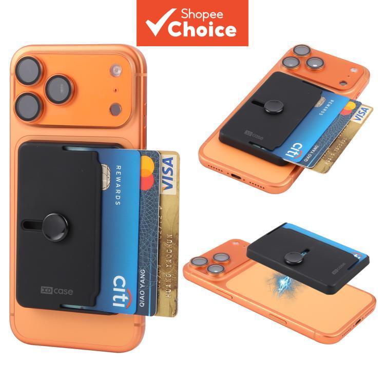 XDcase Side-Push ที่ใส่บัตร 3 ใบ สําหรับ iPhone / Galaxy และอื่น ๆ