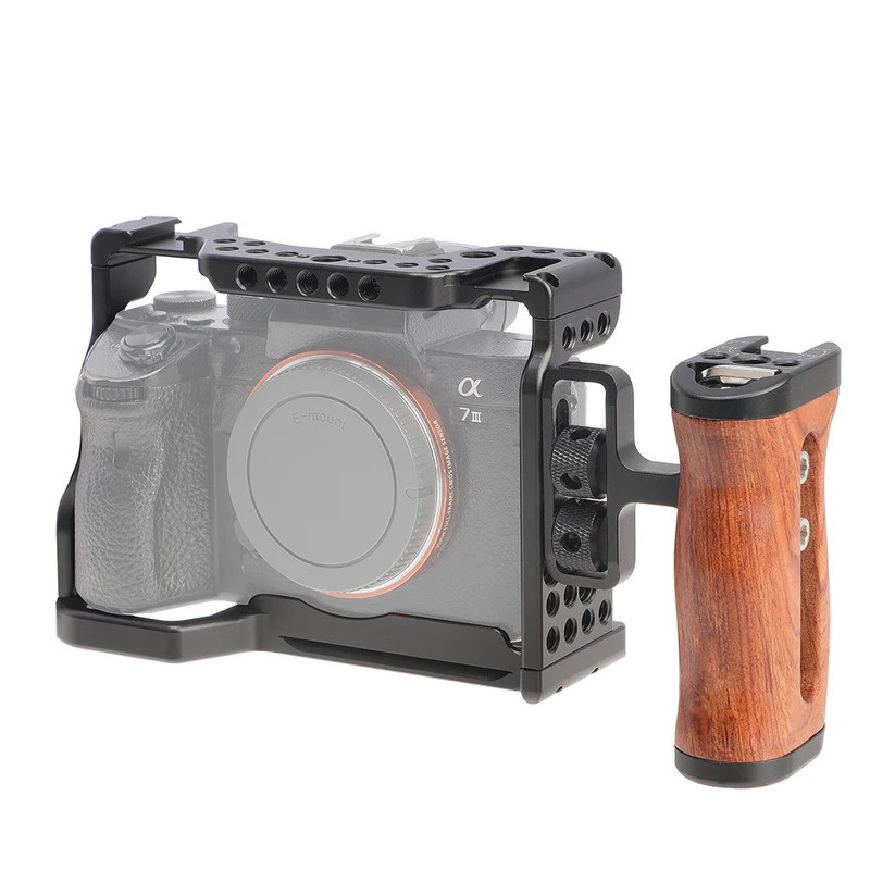 FOTGA กล้องสําหรับ Sony A9 A7RIII A7M3 A7M2 อลูมิเนียมกล้อง DSLR Cage Top Handle Grip ขยายกรอบ Stali
