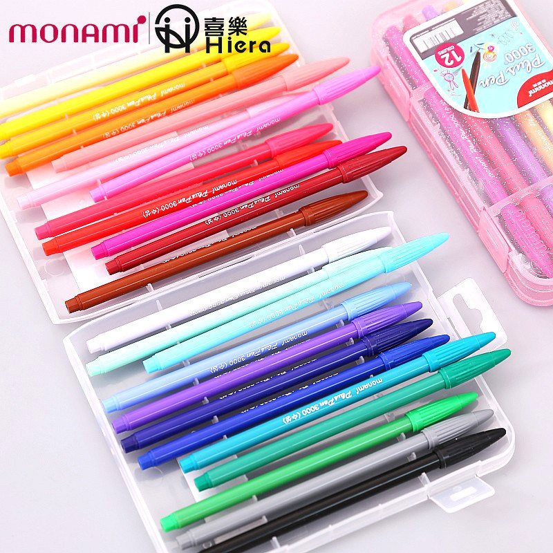เกาหลี monami monami เส้นใยปากกา 36 สีน้ํา-ตามสีปากกาเจล 3000 ปากกาสีน้ําปากกาโน้ตบุ๊ค
