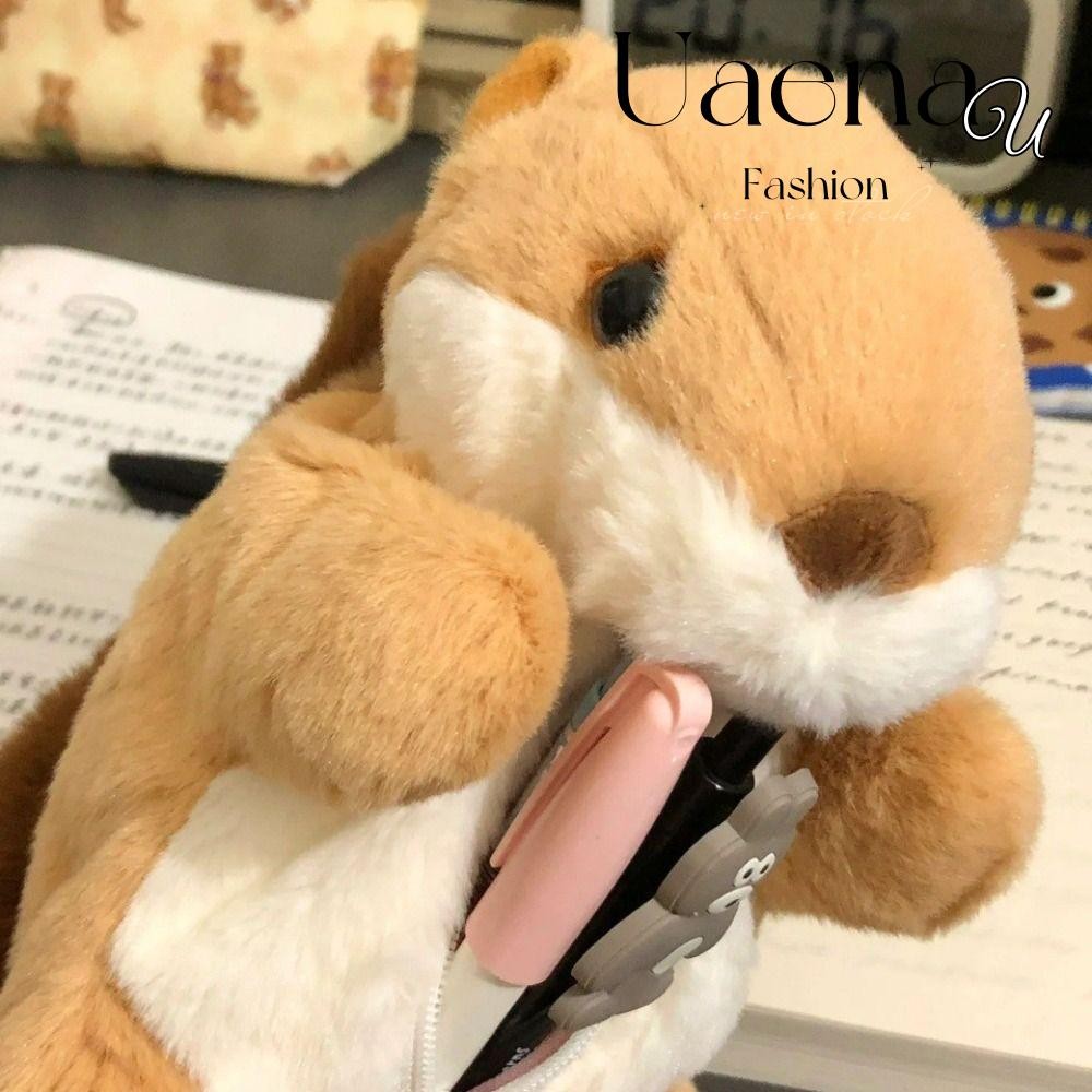 UAENAU Ins Pencil, Student Stationery Soft Short-tailed Squirrel Pen Bag, Creative Large-capacity Pl