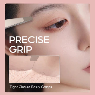Oni Slant Tweezer โอนิ แหนบปลายเฉียง สีเงิน.