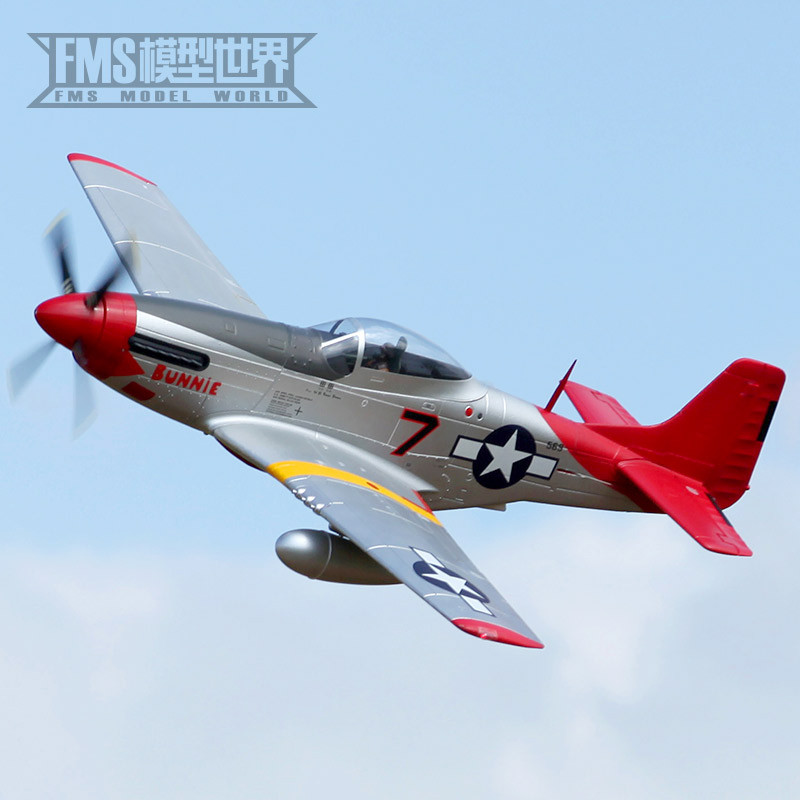 FMS 1700MM P-51D Red Tail Super Large Wingspan Electronic Remote Control Model Airplane Like Real Fi