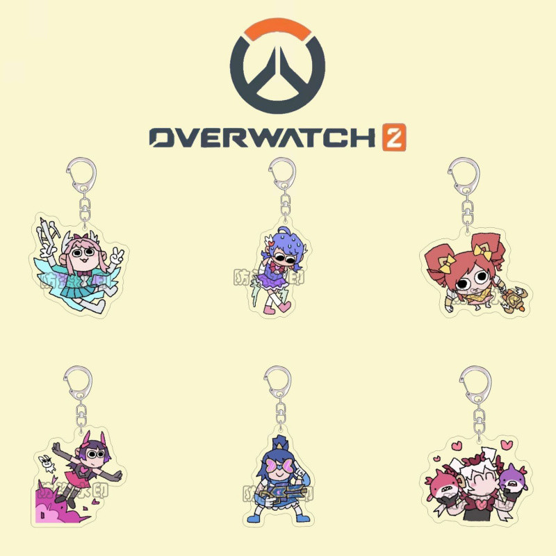 Hot เกม Overwatch พวงกุญแจ OW DVA Gabriel Reeyes Reaper LúCio JunkRat JAMMYISON FAWKES คอสเพลย์รูปกา