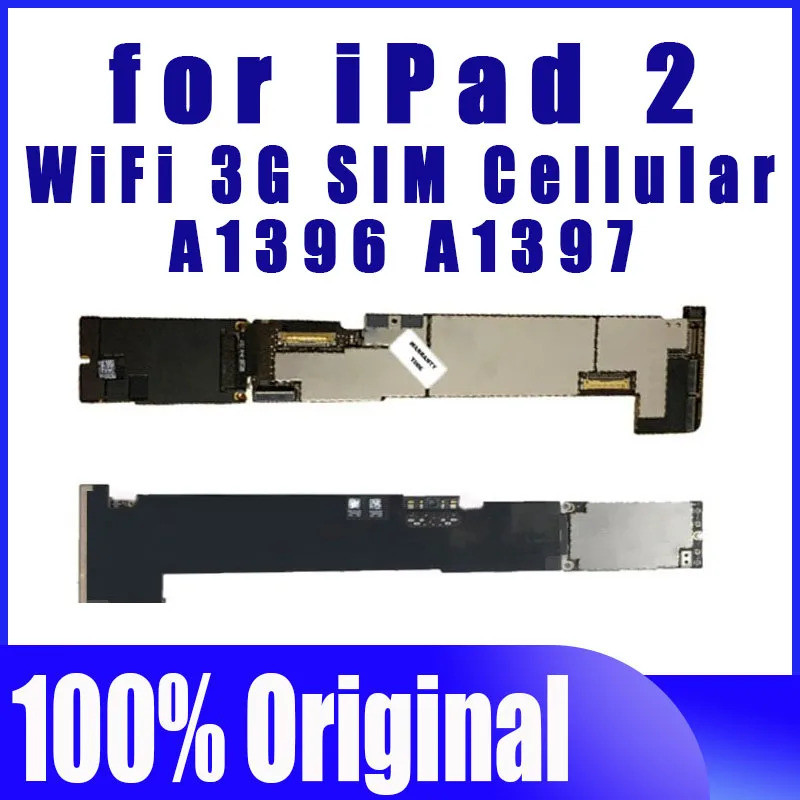 100% Original ฟรี iCloud เมนบอร์ดสําหรับ iPad 2 Wifi + 3G รุ่นเมนบอร์ดซิมการ์ดสล็อตสําหรับ Ipad 2 WI