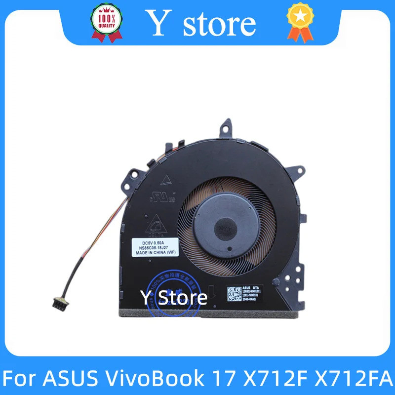 Y Store ใหม่พัดลมระบายความร้อนสําหรับ ASUS VivoBook 17 X712F X712FA M712DA S712FA DC 5V 0.50A หม้อน้