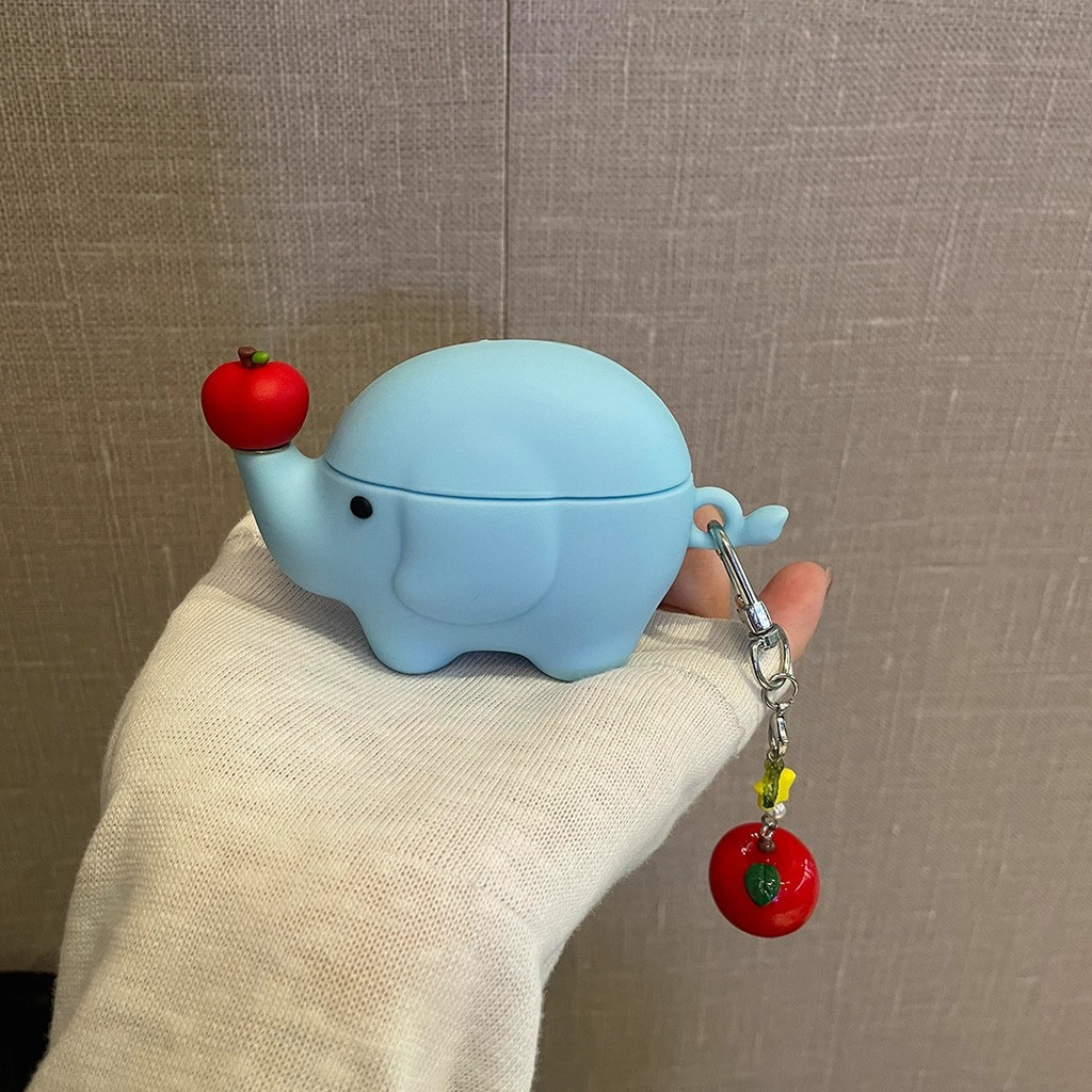 สนุกน่ารักหมุนลูกช้างสําหรับ AirPods เคสหูฟังรุ่นที่ 4 AirPods pro3 2025 บลูทูธ Pro นุ่ม 1/2 รุ่นซิลิโคนรุ่นที่ 3 ป้องกันการตก Pro2