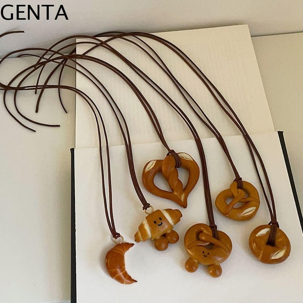 Genta สร้อยคอ Bagel และ Pretzel ออกแบบน่ารัก ทำจากอลูมิเนียม พร้อมโซ่
