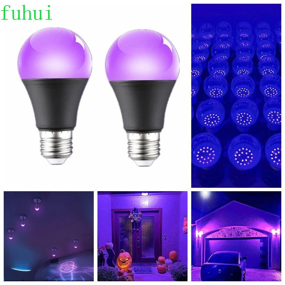 FUHUI UV Purple Bulb, Aluminium 360 Glow Purple Black Light Bulb, Portable 10W 85-265V E26/E27 Spira