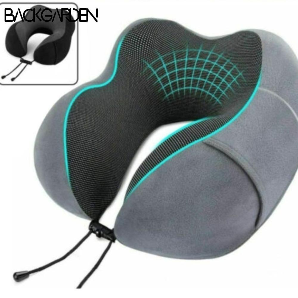 BACKGARDEN หมอนรูปตัว U, หมอนเดินทางรองรับคอ 30*25*15 ซม., เมมโมรีโฟม Travel Essentials EaCervical H