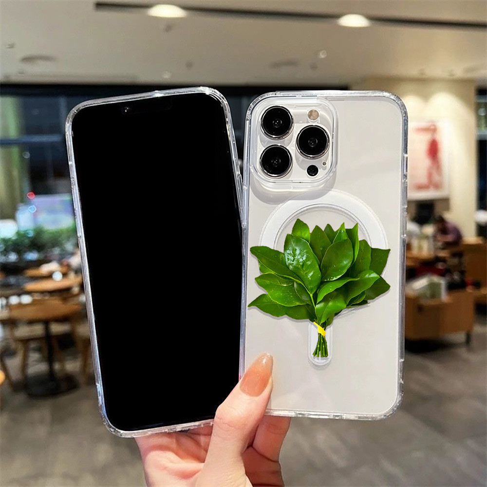 Bad Luck Retreat Grapefruit Leaf เหมาะสําหรับ Apple 17ProMax เคสโทรศัพท์แม่เหล็ก iPhone17 โปร่งใส 16
