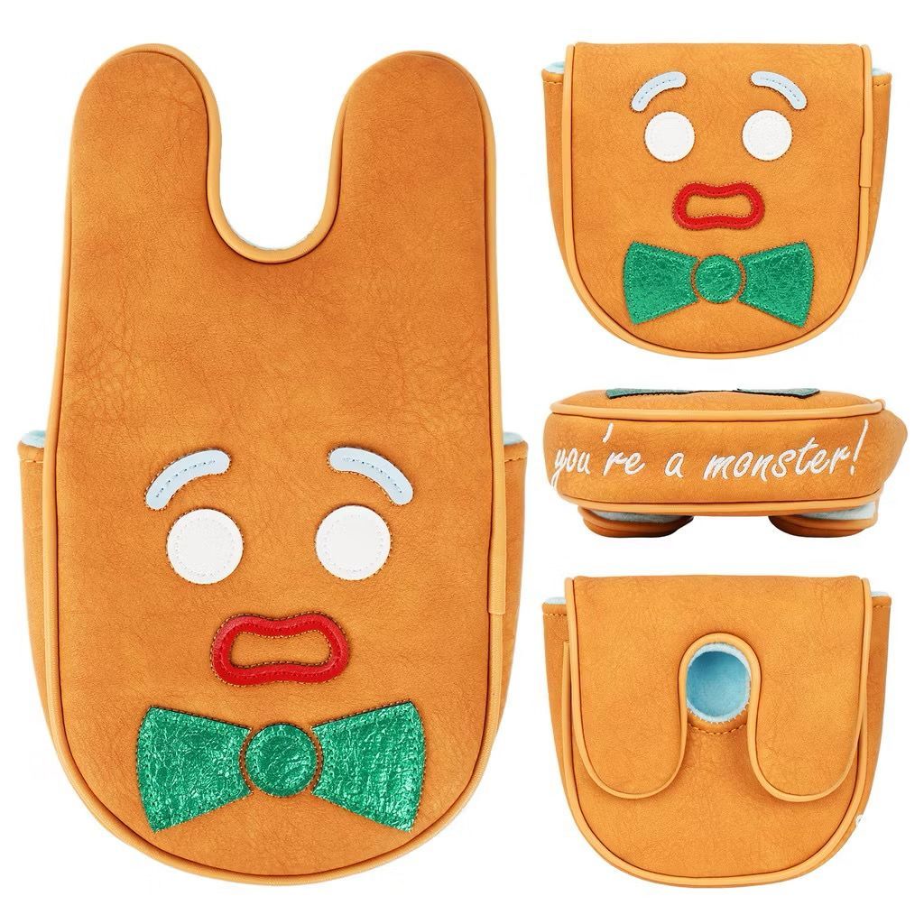 Gingerbread Man DF3 Mallet Putter Cover Golf Head Cover Golf Stick Cover Golf LAB Golf