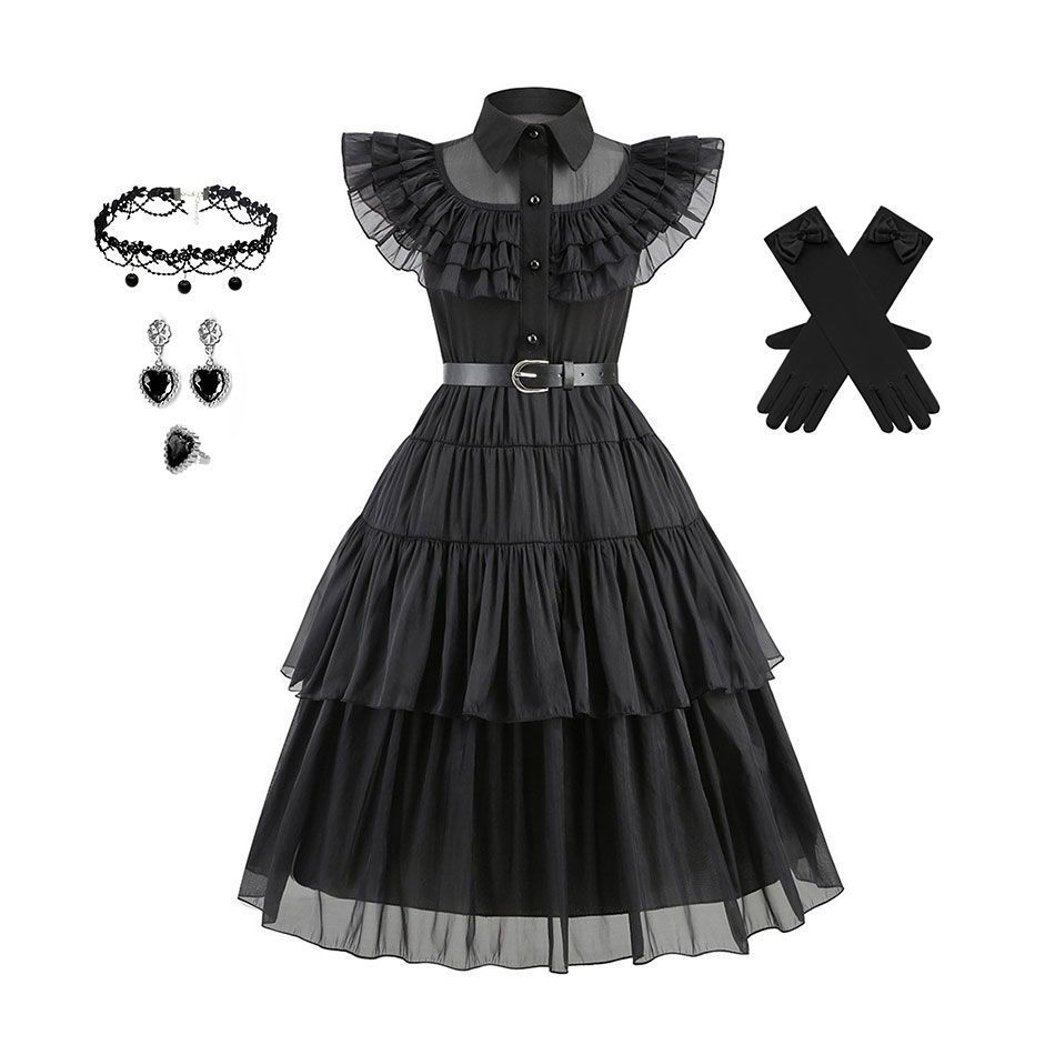 ชุดคอสเพลย์สำหรับเด็กผู้หญิง.Adam Family