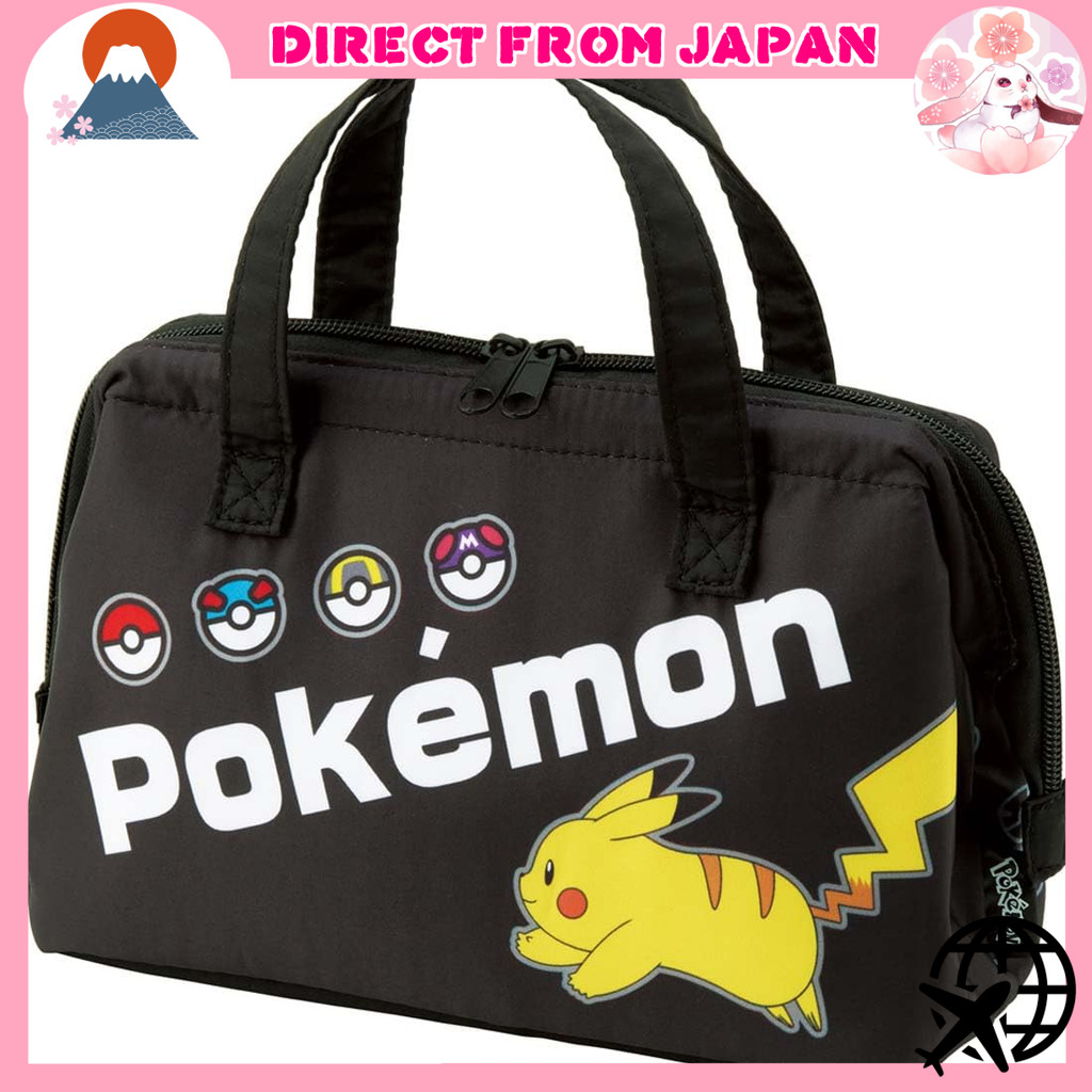กระเป๋าอาหารกลางวันกันความร้อนแบบเกาะเปิดใหญ่ จัดเก็บง่าย สำหรับผู้หญิง พร้อมลายโปเกมอน KGA1-A [ส่งต