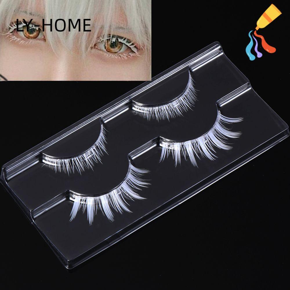 LIAOYING คอสเพลย์ฮาโลวีน Lashes แฟชั่นธรรมชาติ Wispy PBT ผ้าไหมขนตาล่างบน