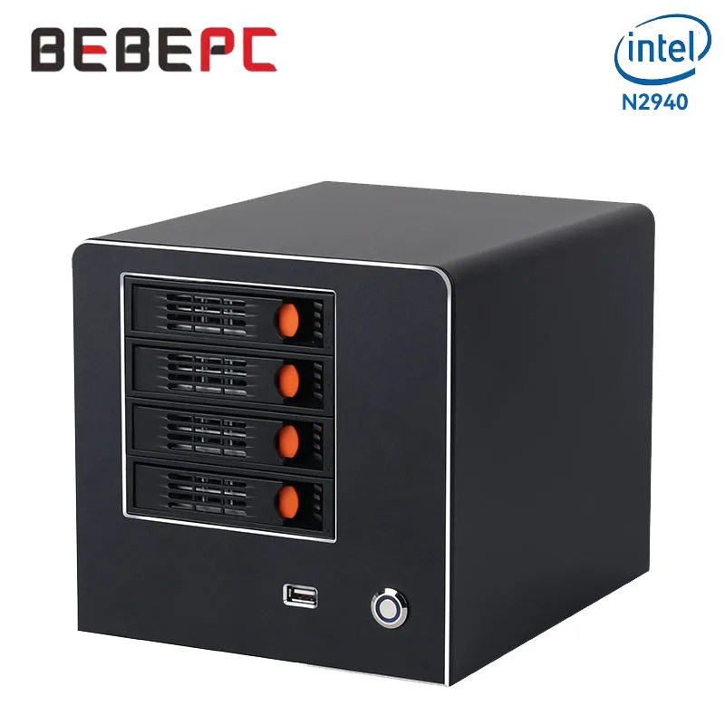 BEBEPC NAS Mini PC พร้อม Inter Celeron N2940/N100 รองรับ Linux Router คอมพิวเตอร์ขนาดกะทัดรัดสําหรับ