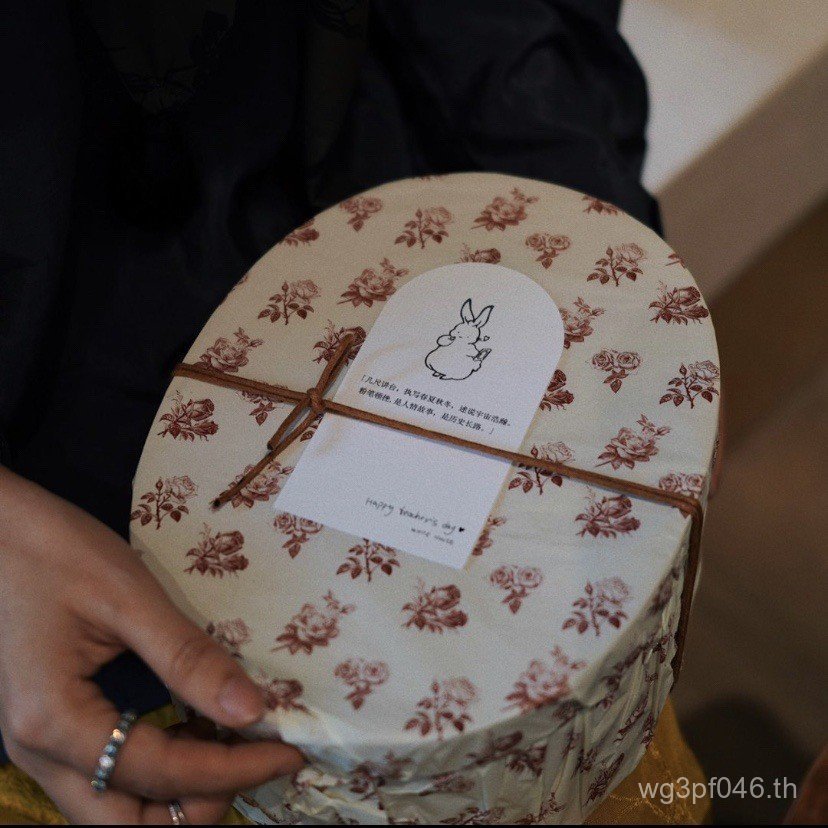 เบเกอรี่ Eden ของขวัญของที่ระลึก Pastry French Box Holiday Biscuit Box บรรจุภัณฑ์ Other Oval Retro B