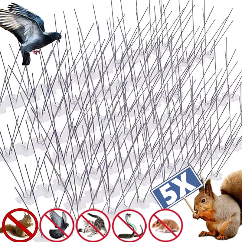 1/3/5 ชุดสแตนเลสสตีลนก Spikes - Anti-Pigeon Deterrent Nail สําหรับระเบียง/โรฟ - Weather-Proof