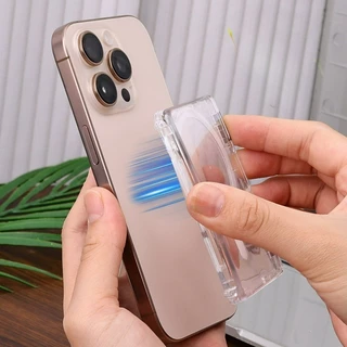 Phone Back Bills Storage Case - Magnetic Closed Card Case - Transparent Bank Card Holder - ID Card Protect Box - Portable, Anti-lost