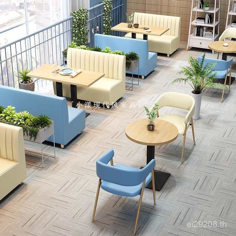 Simple Fresh ร้านขนมหวาน Influencer ร้านชานมร้านอาหาร Burger Shop Deck Holder Cafe โซฟาเค้กโต๊ะเก้าอ