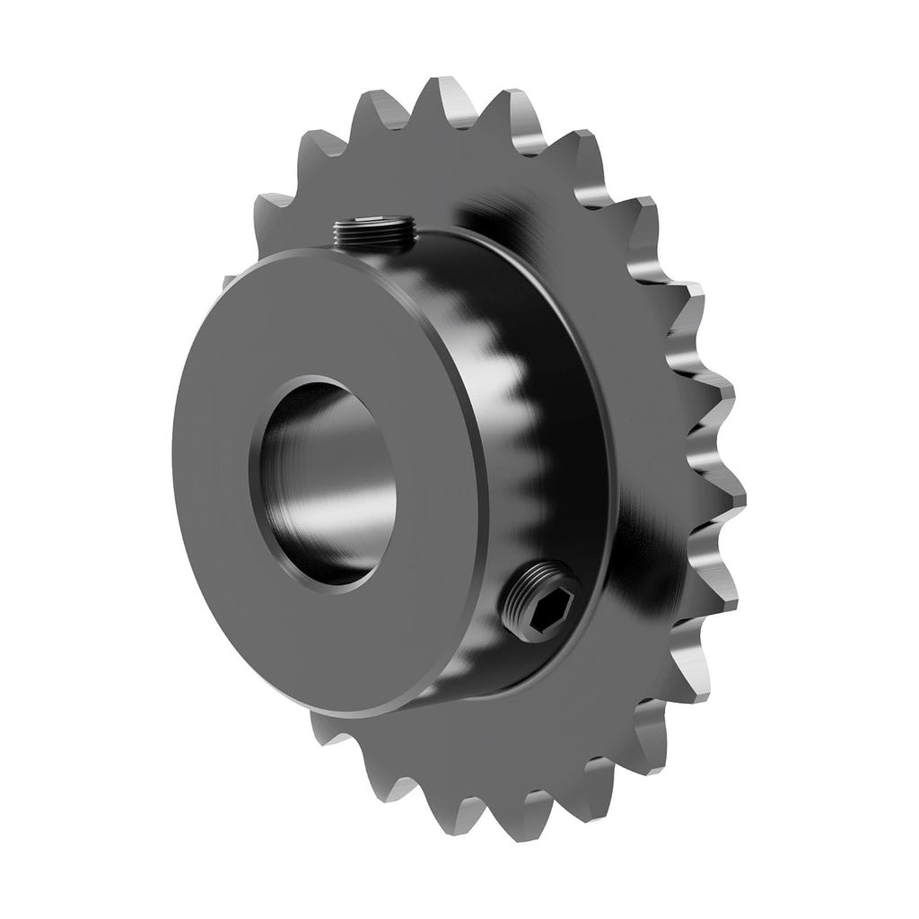 25 ฟัน Roller Chain Sprocket B ประเภทฟันแข็ง, 25 โซ่ Sigle Strand 1/4 นิ้ว Pitch, 14 มม.Bore Black O