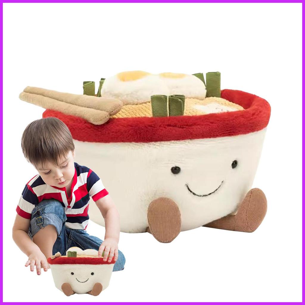 สําหรับ Jellycat Amuseable Ramen ตุ๊กตา Ramen ของเล่นตุ๊กตาก๋วยเตี๋ยวออกแบบหมอน Ramen Sleeping กอดหม