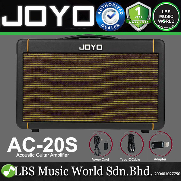 Joyo AC-20S 20W Bluetooth Amp กีตาร์อะคูสติกเครื่องขยายเสียงพร้อมแบตเตอรี่ชาร์จ (AC20S)