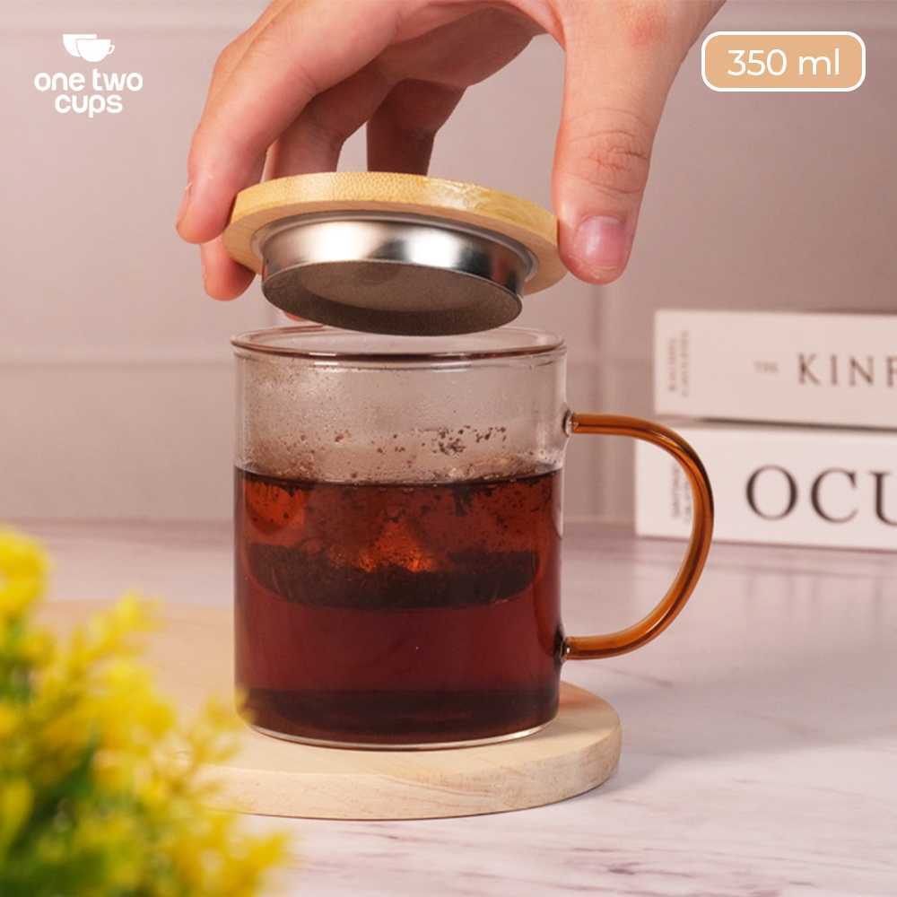 TKK - แก้วทนความร้อนสูงหนึ่งถ้วย Infuser แก้ว 350ml - JJK87