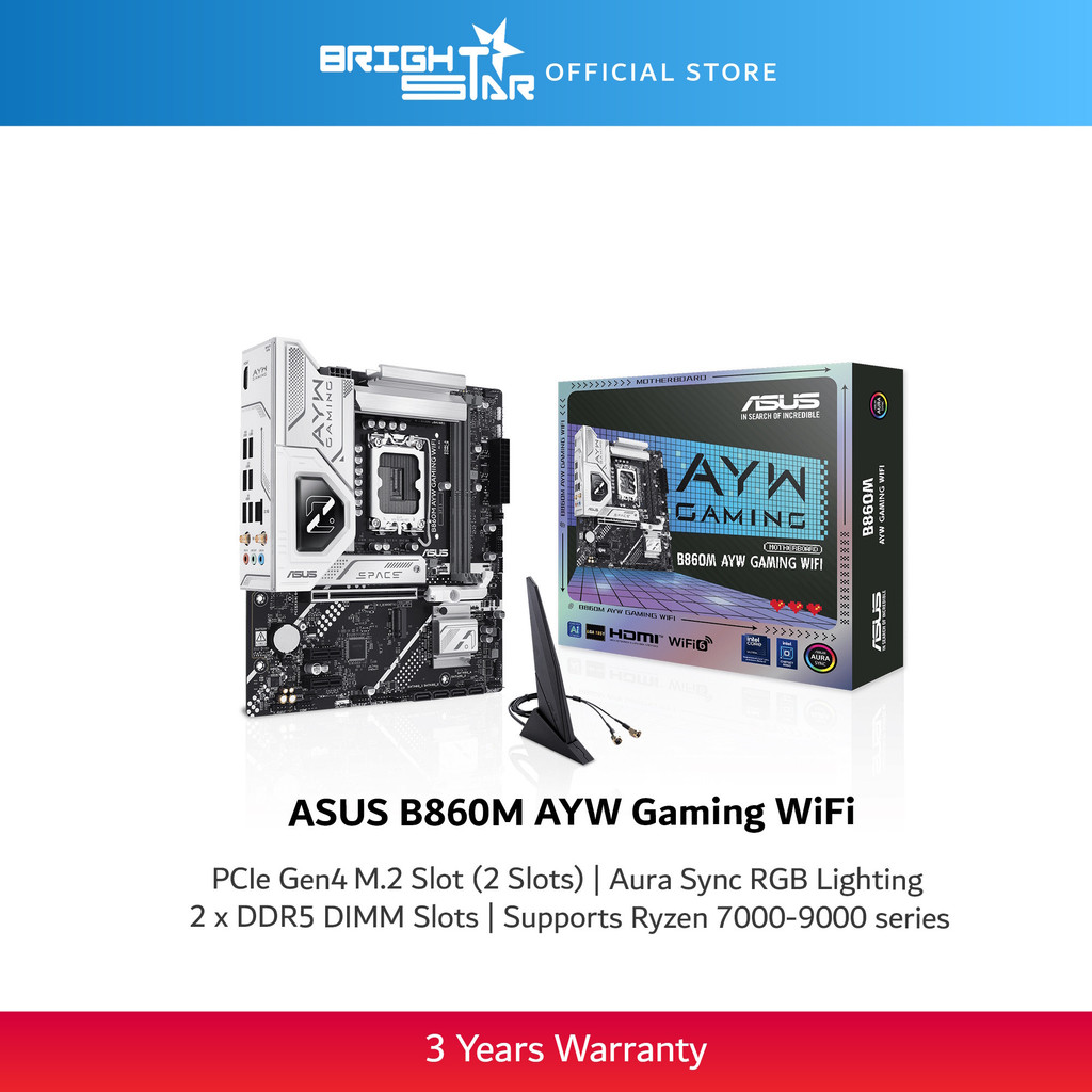 ASUS B860M AYW GAMING WIFI LGA1851 เมนบอร์ด Micro-ATX