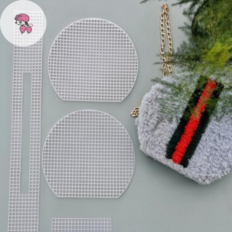 GRL ชุดกระเป๋าถือและไหล่แบบตาข่าย พร้อมวัสดุทำกระเป๋าตาข่ายสำหรับงานฝีมือ DIY