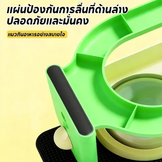 PawPals ชามข้าวสัตว์เลี้ยง 2 ชามอาหารแมว ถ้วยอาหารสุนัข ปรับความสูงได้ ปรับซ้ายและขวาได้ ถ้วยสแตนเลส การออกแบบชามคู่