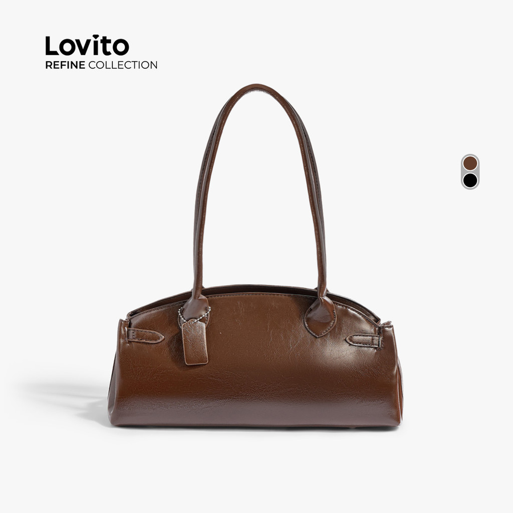 (Lovito Refine) กระเป๋าสะพายไหล่ใบเล็กสำหรับผู้หญิงแบบสบาย ๆ LR19E038