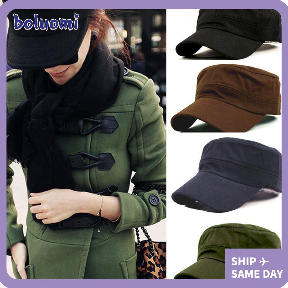 BOLUOMI Plain Cap Cadet Patrol Cotton