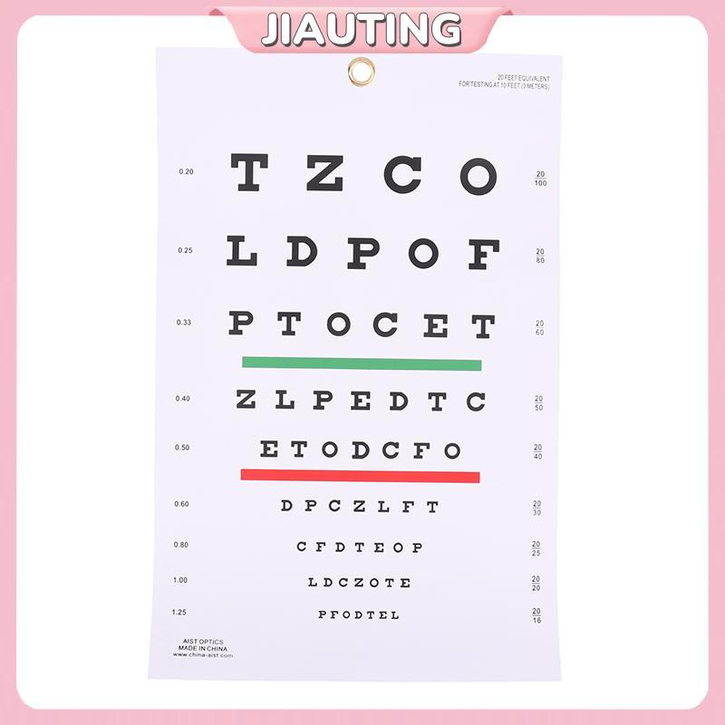 JIAUTING พรีเมี่ยม Snelen Eye Chart แผนภูมิผนังพลาสติกกันน้ํา Snellen แผนภูมิสําหรับการสอบทดสอบดวงตา