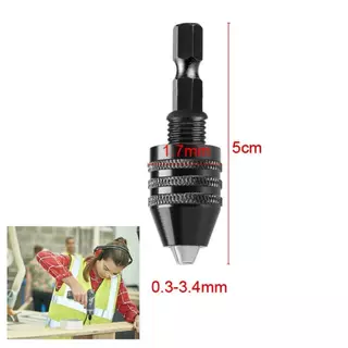0.3-8 มม.Self-Tighten สว่านไฟฟ้า Mini Keyless เจาะ Chuck Collet Fixture เครื่องมือ 1/4 "Hex Shank Quick Change Converter