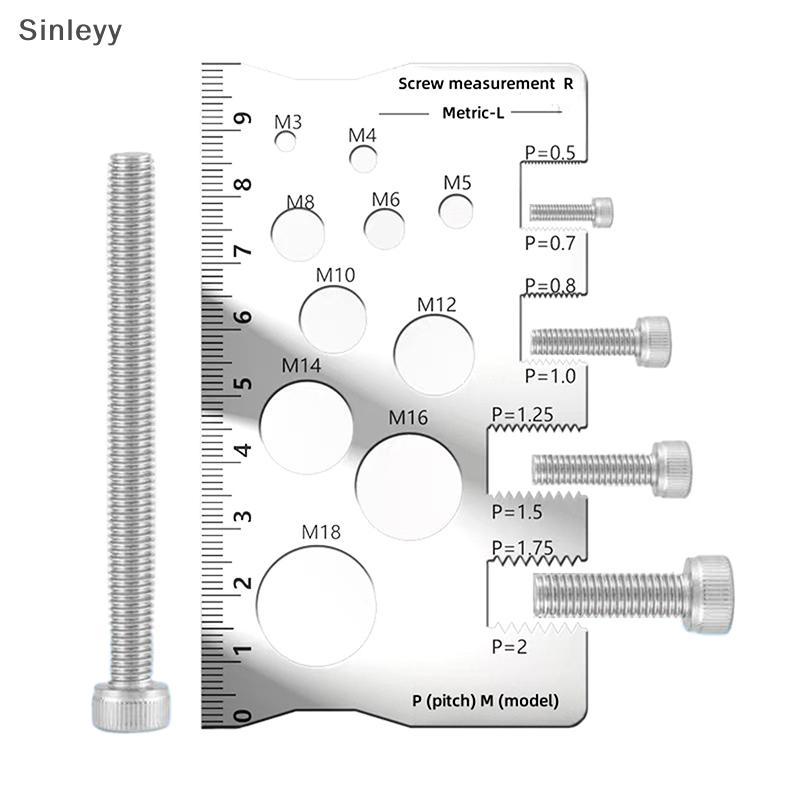 NL ด้าย Pitch Gauge การวัดไม้บรรทัดสําหรับสกรูประหยัดพื้นที่วัดเครื่องมือสําหรับ Bit Bolt Nut สกรูหั