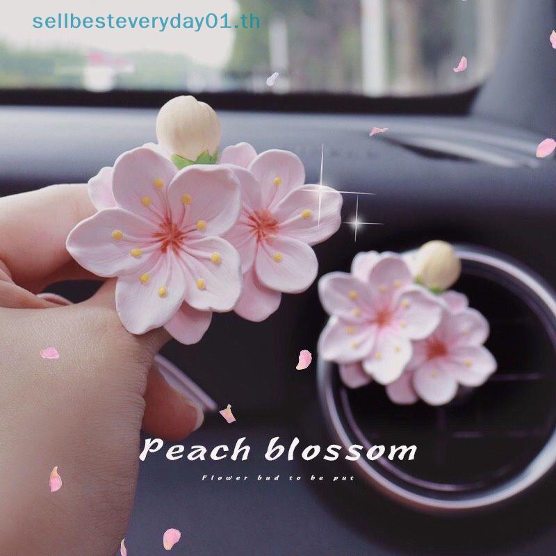 & Sellingbest & Car Perfume Clip Flower Air Outlet Car Air Freshener Peach Blossom Aroma Diffuser อุ