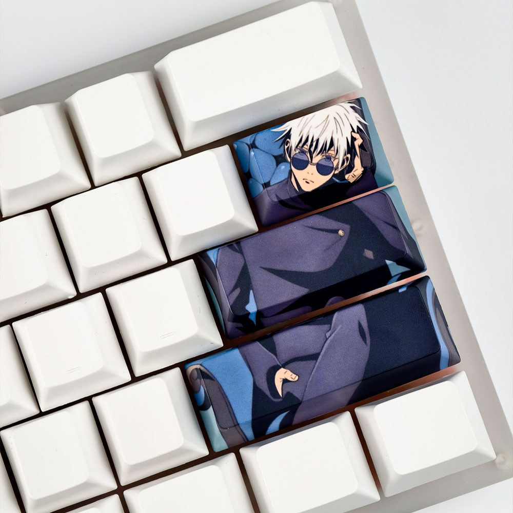Gojo Satoru Keycaps โปรไฟล์เชอร์รี่ 12 ชิ้น PBT Dye Sublimation Mechanical Keycaps Aula Madlion Wooting Jujutsu Kaisen อะนิเมะ DIY Creative Cool Keycaps ราคา ถูกที่สุด ดีลบีเคเค แกลเลอรีภาพที่ 7
