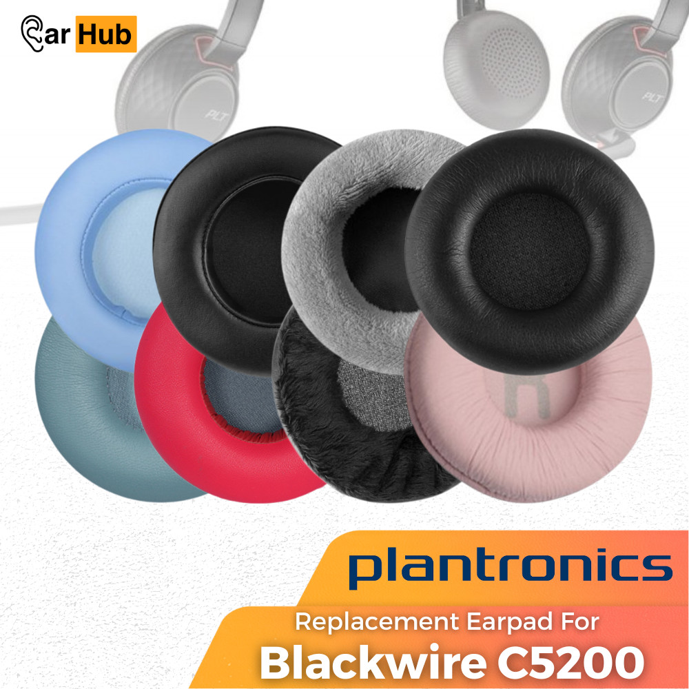 แผ่นโฟมแผ่นรองหูฟัง Plantronics Blackwire C5200 C 5200 C-5200 Earcup Pad Earpad โฟม