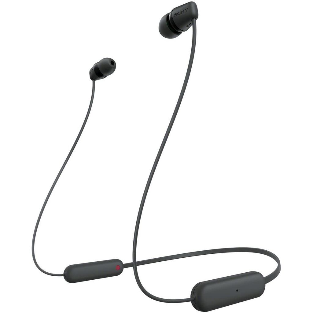 Sony Wireless Earphones WI-C100: Bluetooth Compatibility/25 Hours Battery Life/IPX4 Water-resistant/