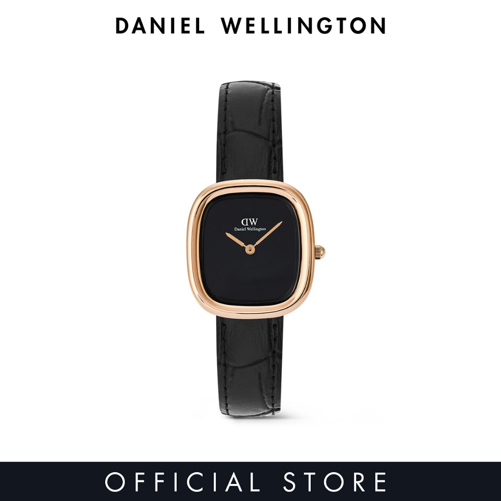 Daniel Wellington Margot Black Croc Onyx Ceramic Rose Gold นาฬิกา ผู้หญิง