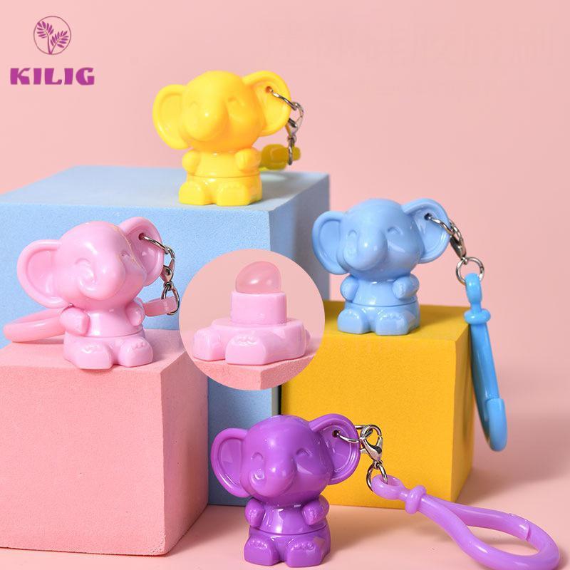KILIG Elephant Shaped Silicone Lip Brush พวงกุญแจจี้แฟชั่นแปรงแต่งหน้าน่ารัก Lip Mud Halo Dye Brush 