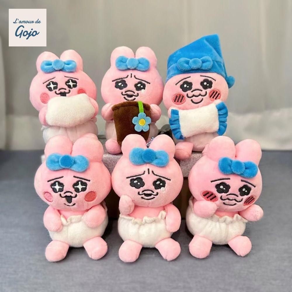 GOJO กระต่ายสีชมพู Plushies จี้,กระเป๋าจี้การ์ตูน Opanchu Usagi พวงกุญแจ, ของเล่นตุ๊กตาน่ารัก Kawaii