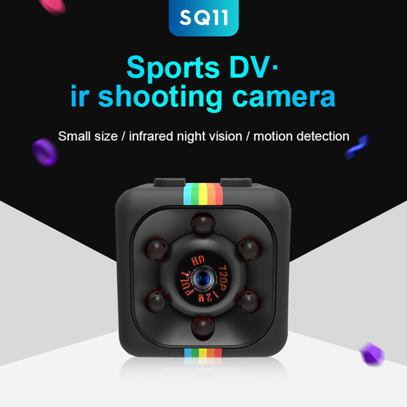 Mini Night Version กล้อง SQ11 แบบพกพา 1080P กีฬา Mini DV กล้อง Night Version Video Recorder กล้องวิด