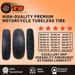 TUBEBILIS Motorcycle High Quality Tubeless Tire80/90-14 90/90-14 90/80-14 80/90-17 70/80-17 70/80-14